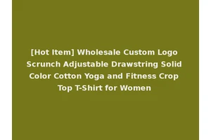 [Hot Item] Wholesale Custom Logo Scrunch Adjustable Drawstring Solid Color Cotton Yoga and Fitness Crop Top T-Shirt for Women