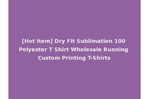 [Hot Item] Dry Fit Sublimation 100 Polyester T Shirt Wholesale Running Custom Printing T-Shirts