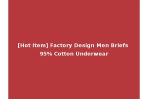 [Hot Item] Factory Design Men Briefs 95% Cotton Underwear