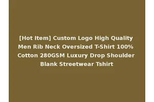 [Hot Item] Custom Logo High Quality Men Rib Neck Oversized T-Shirt 100% Cotton 280GSM Luxury Drop Shoulder Blank Streetwear Tshirt