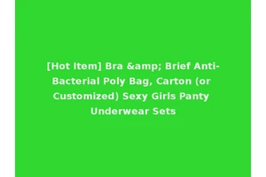 [Hot Item] Bra &amp; Brief Anti-Bacterial Poly Bag, Carton (or Customized) Sexy Girls Panty Underwear Sets