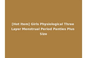 [Hot Item] Girls Physiological Three Layer Menstrual Period Panties Plus Size