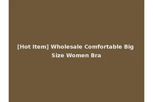 [Hot Item] Wholesale Comfortable Big Size Women Bra