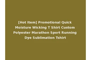 [Hot Item] Promotional Quick Moisture Wicking T Shirt Custom Polyester Marathon Sport Running Dye Sublimation Tshirt