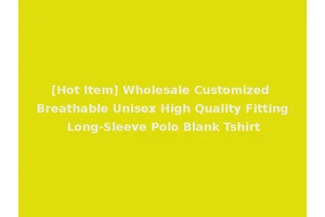 [Hot Item] Wholesale Customized Breathable Unisex High Quality Fitting Long-Sleeve Polo Blank Tshirt