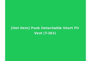[Hot Item] Punk Detachable Short PU Vest (T-383)