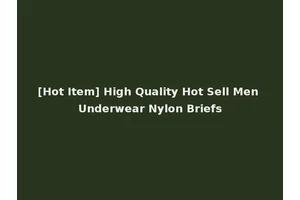 [Hot Item] High Quality Hot Sell Men Underwear Nylon Briefs