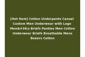 [Hot Item] Cotton Underpants Casual Custom Men Underwear with Logo Men's Briefs Panties Men Cotton Underwear Briefs Breathable Mens Boxers Cotton