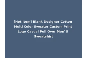 [Hot Item] Blank Designer Cotton Multi Color Sweater Custom Print Logo Casual Pull Over Men′ S Sweatshirt