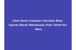 [Hot Item] Summer Stocked Blue Sports Blank Wholesale Polo Tshirt for Men