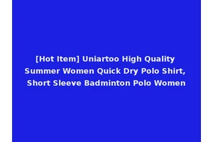 [Hot Item] Uniartoo High Quality Summer Women Quick Dry Polo Shirt, Short Sleeve Badminton Polo Women