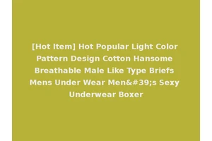[Hot Item] Hot Popular Light Color Pattern Design Cotton Hansome Breathable Male Like Type Briefs Mens Under Wear Men's Sexy Underwear Boxer