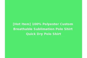 [Hot Item] 100% Polyester Custom Breathable Sublimation Polo Shirt Quick Dry Polo Shirt