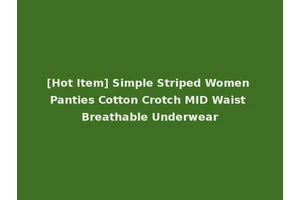 [Hot Item] Simple Striped Women Panties Cotton Crotch MID Waist Breathable Underwear