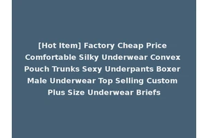 [Hot Item] Factory Cheap Price Comfortable Silky Underwear Convex Pouch Trunks Sexy Underpants Boxer Male Underwear Top Selling Custom Plus Size Underwear Briefs