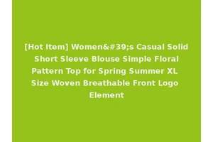 [Hot Item] Women's Casual Solid Short Sleeve Blouse Simple Floral Pattern Top for Spring Summer XL Size Woven Breathable Front Logo Element