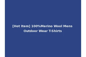 [Hot Item] 100%Merino Wool Mens Outdoor Wear T-Shirts