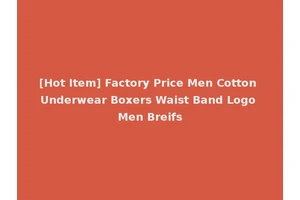 [Hot Item] Factory Price Men Cotton Underwear Boxers Waist Band Logo Men Breifs