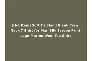 [Hot Item] Soft Tri Blend Blank Crew Neck T Shirt for Man Silk Screen Print Logo Merino Wool Tee Shirt