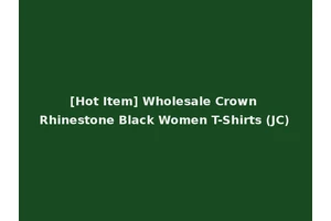 [Hot Item] Wholesale Crown Rhinestone Black Women T-Shirts (JC)
