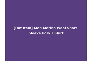[Hot Item] Men Merino Wool Short Sleeve Polo T Shirt