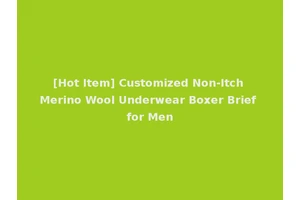 [Hot Item] Customized Non-Itch Merino Wool Underwear Boxer Brief for Men