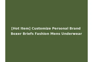 [Hot Item] Customize Personal Brand Boxer Briefs Fashion Mens Underwear