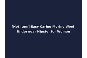 [Hot Item] Easy Caring Merino Wool Underwear Hipster for Women
