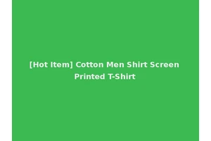 [Hot Item] Cotton Men Shirt Screen Printed T-Shirt