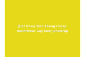 [Hot Item] Men Thongs Sexy Underwear Gay Men Jockstrap