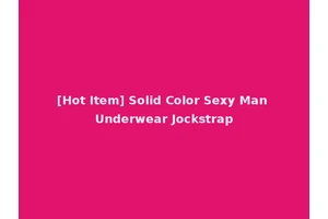[Hot Item] Solid Color Sexy Man Underwear Jockstrap