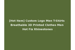 [Hot Item] Custom Logo Men T-Shirts Breathable 3D Printed Clothes Men Hot Fix Rhinestones