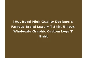 [Hot Item] High Quality Designers Famous Brand Luxury T Shirt Unisex Wholesale Graphic Custom Logo T Shirt