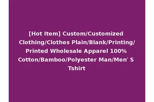 [Hot Item] Custom/Customized Clothing/Clothes Plain/Blank/Printing/Printed Wholesale Apparel 100% Cotton/Bamboo/Polyester Man/Men′ S Tshirt