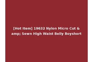 [Hot Item] 19632 Nylon Micro Cut &amp; Sewn High Waist Belly Boyshort