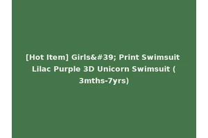 [Hot Item] Girls' Print Swimsuit Lilac Purple 3D Unicorn Swimsuit (3mths-7yrs)