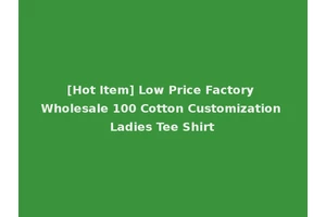 [Hot Item] Low Price Factory Wholesale 100 Cotton Customization Ladies Tee Shirt