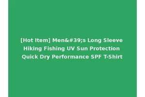 [Hot Item] Men's Long Sleeve Hiking Fishing UV Sun Protection Quick Dry Performance SPF T-Shirt