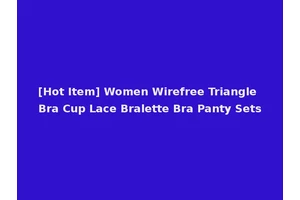[Hot Item] Women Wirefree Triangle Bra Cup Lace Bralette Bra Panty Sets