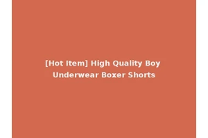 [Hot Item] High Quality Boy Underwear Boxer Shorts