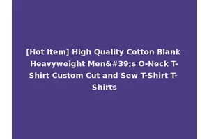 [Hot Item] High Quality Cotton Blank Heavyweight Men's O-Neck T-Shirt Custom Cut and Sew T-Shirt T-Shirts