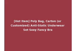 [Hot Item] Poly Bag, Carton (or Customized) Anti-Static Underwear Set Sexy Fancy Bra
