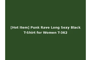 [Hot Item] Punk Rave Long Sexy Black T-Shirt for Women T-362