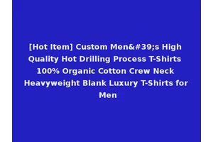 [Hot Item] Custom Men's High Quality Hot Drilling Process T-Shirts 100% Organic Cotton Crew Neck Heavyweight Blank Luxury T-Shirts for Men