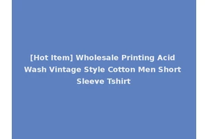 [Hot Item] Wholesale Printing Acid Wash Vintage Style Cotton Men Short Sleeve Tshirt