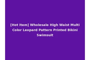 [Hot Item] Wholesale High Waist Multi Color Leopard Pattern Printed Bikini Swimsuit