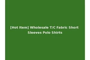 [Hot Item] Wholesale T/C Fabric Short Sleeves Polo Shirts
