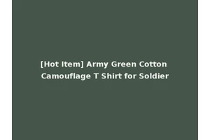 [Hot Item] Army Green Cotton Camouflage T Shirt for Soldier