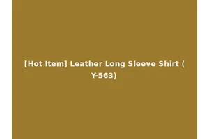 [Hot Item] Leather Long Sleeve Shirt (Y-563)