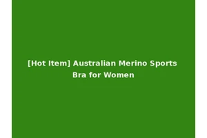 [Hot Item] Australian Merino Sports Bra for Women
